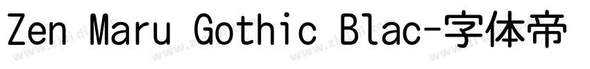 Zen Maru Gothic Blac字体转换